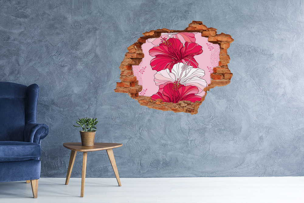 Foto fotografie diera na stenu Havajské kvety