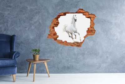 Samolepiaca diera na stenu Biela arabský kôň