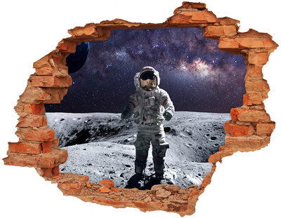 Samolepiaca nálepka Astronaut na Mesiaci