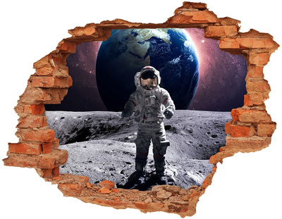 Samolepiaca nálepka Astronaut na Mesiaci