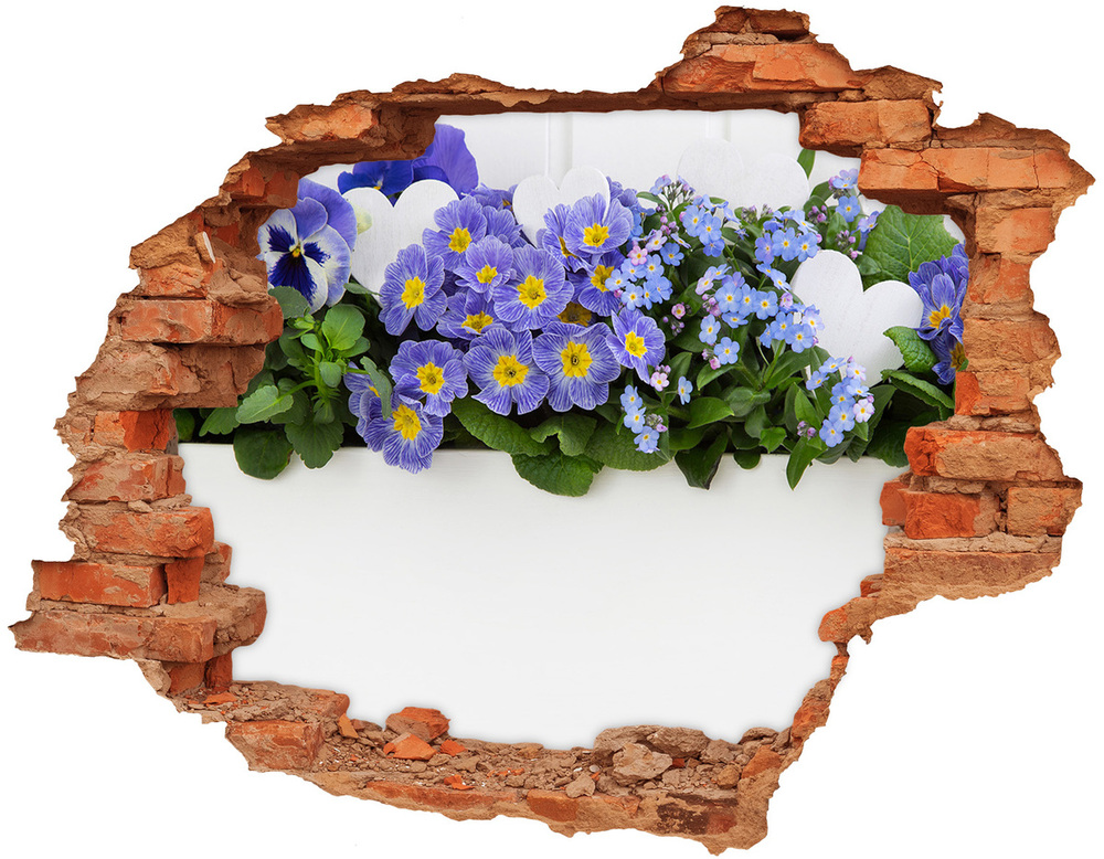 Nálepka fototapeta 3D výhľad Modré kvety