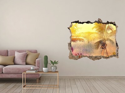 Fototapeta díra na zeď Tropická oáza za múrom