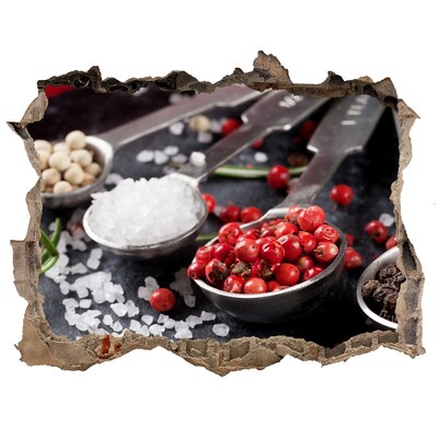 Nálepka 3D díra na zeď Raj korenia