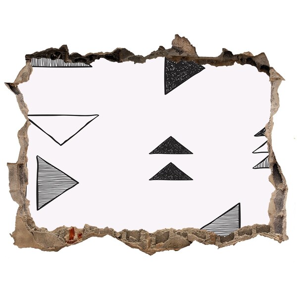 Fototapeta díra na zeď Geometrické vzory na stene