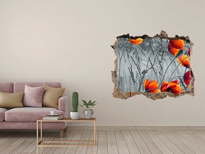 Samolepící nálepka Kvety v betóne