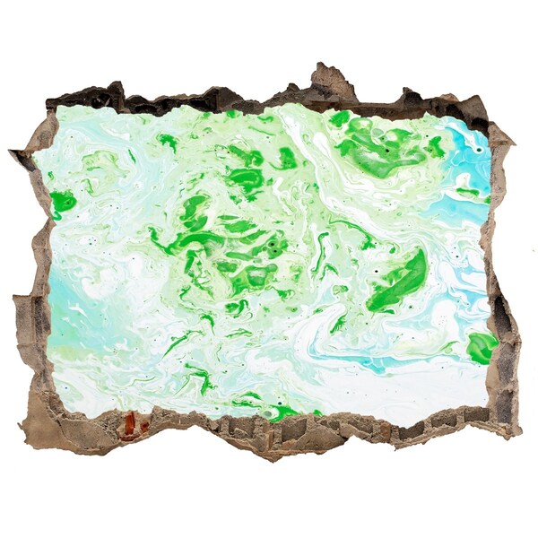 Díra 3D foto tapeta nálepka Zelená oáza v diere v stene