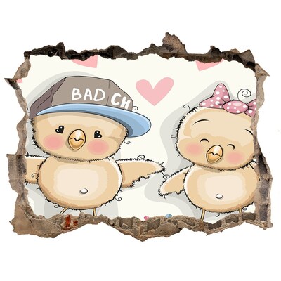 Samolepící nálepka Roztomilé vtáčiky na skateboarde