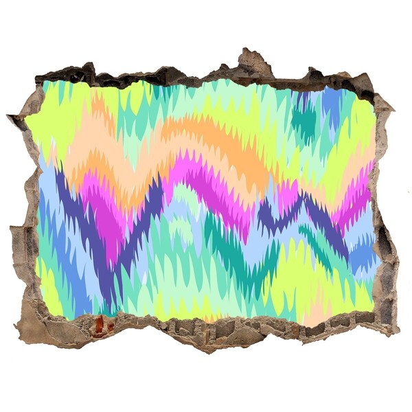 Fototapeta díra na zeď Farebná vlna na stene