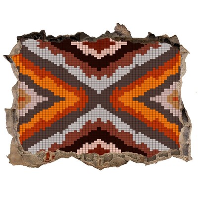 Fototapeta díra na zeď Mozaikové vzory v zemitých farbách