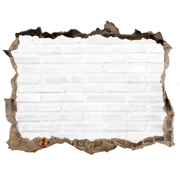 Fototapeta díra na zeď Poškodená stena s výhľadom na tehly