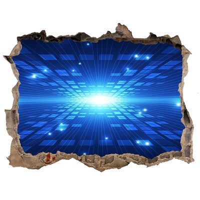 Samolepící díra na stěnu Digitálny priestor za stenou