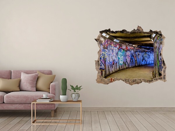 Fototapeta díra na zeď Graffiti v mestskom tuneli
