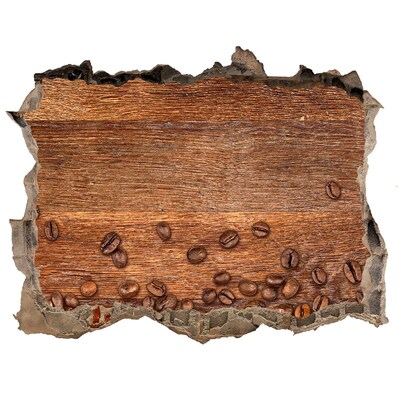 Nálepka 3D díra na zeď Zničená stena od kávy