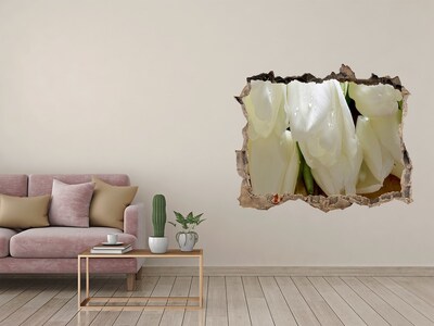 Samolepící nálepka fototapeta Biele tulipány