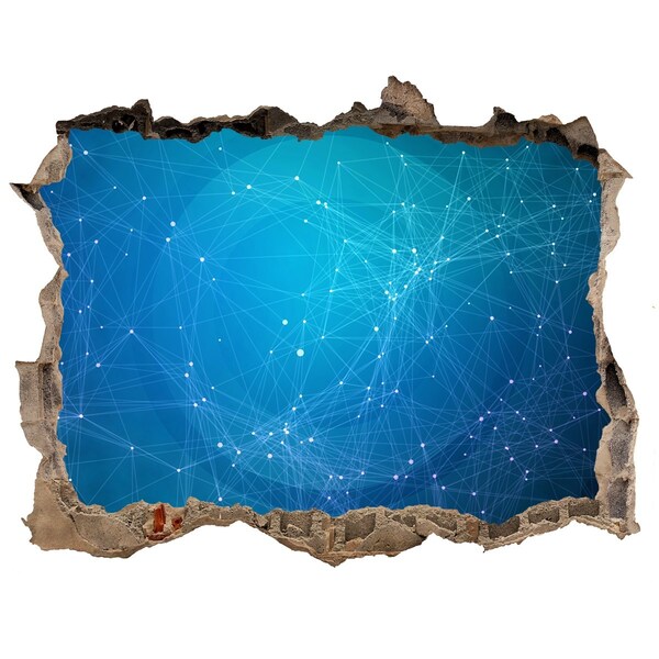 Foto fotografie díra na zeď Kozmický portál v stene