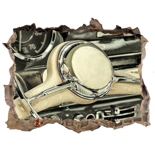 Foto fotografie díra na zeď Štýlový kokpit klasického auta