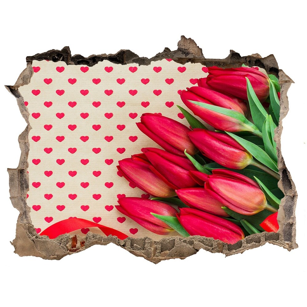 Samolepící nálepka Tulipány srdce