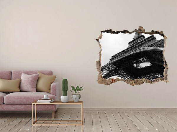 Fototapeta díra na zeď Eiffelova veža v monochromatickom prostredí