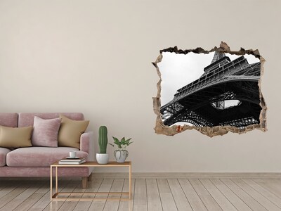 Fototapeta díra na zeď Eiffelova veža v monochromatickom prostredí