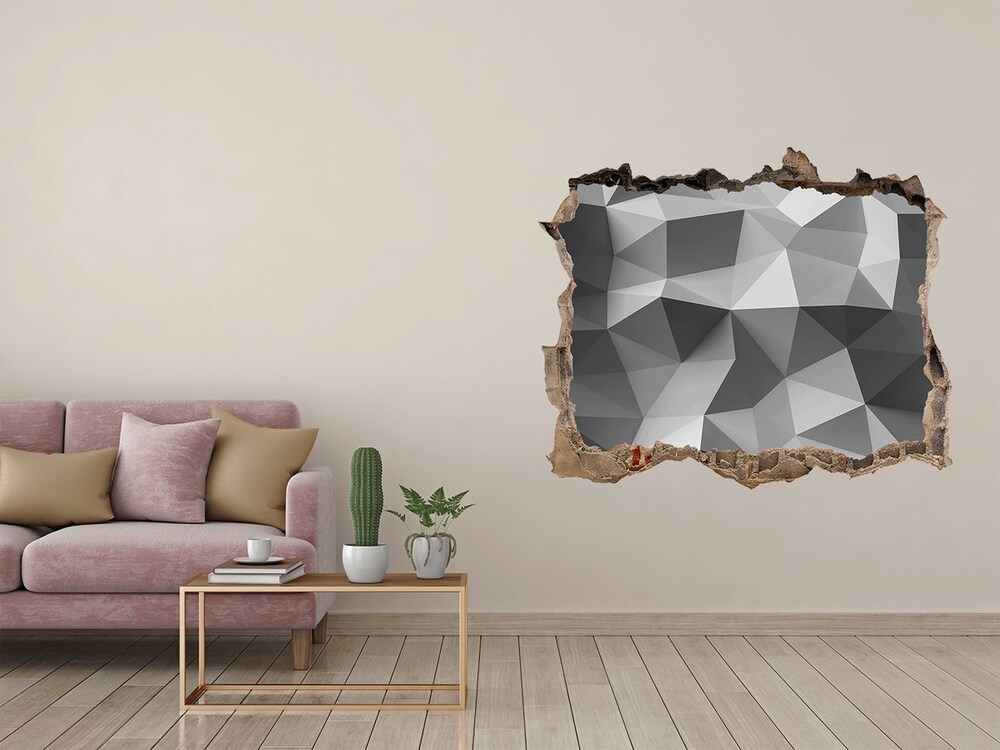 Díra 3D foto tapeta Abstrakcie trojuholníky