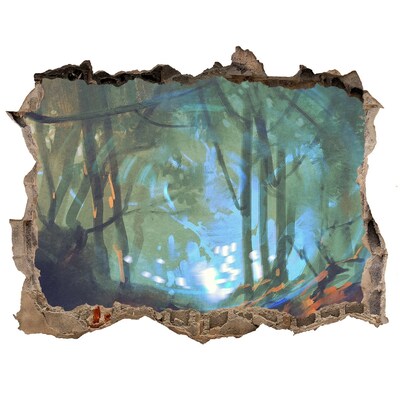 Samolepící nálepka beton Tajomný les v mesačnom svite