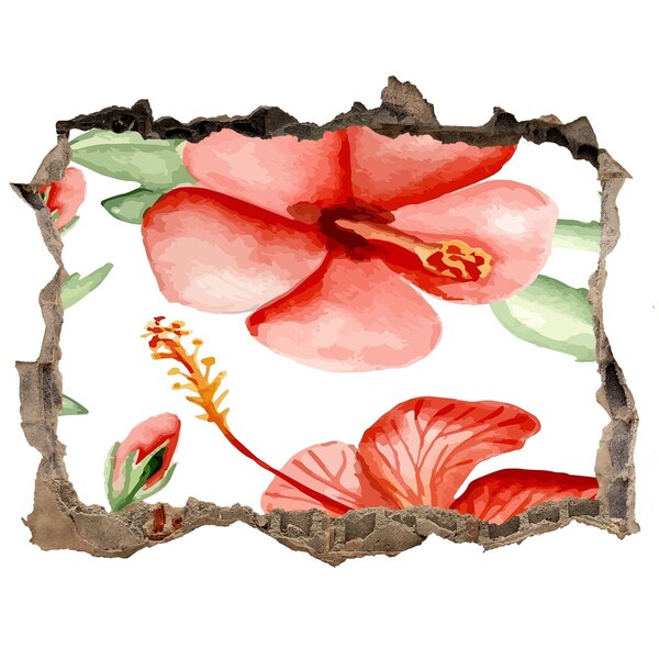 Nálepka 3D díra na zeď Kvetinová záhrada za múrmi