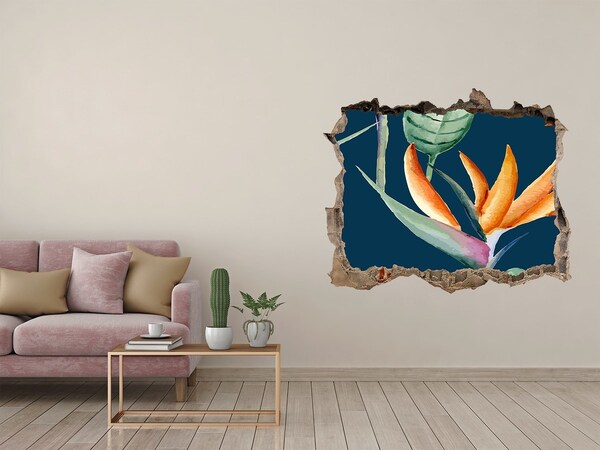 Nálepka 3D díra Strelitzia reginae