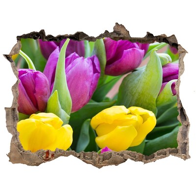 Samolepící nálepka na zeď Farebné tulipány