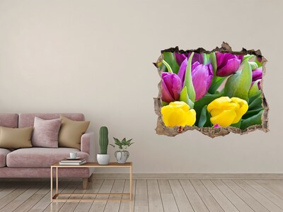 Samolepící nálepka na zeď Farebné tulipány