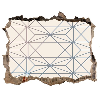 Fototapeta díra na zeď Geometrický vzor cez dieru v stene