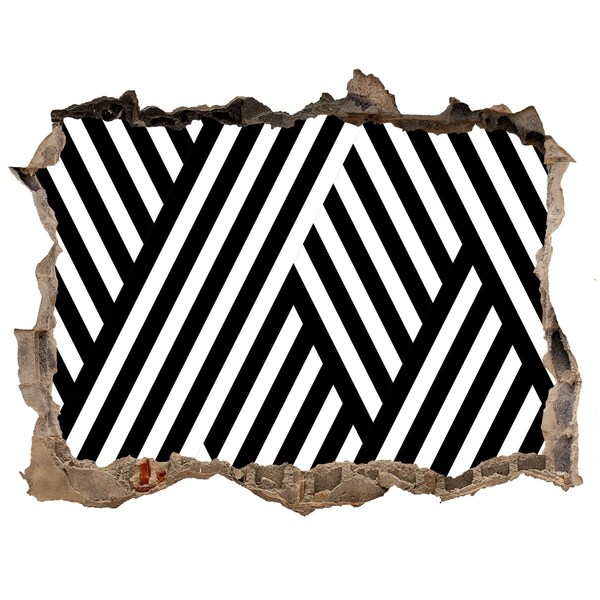 Fototapeta díra na zeď Geometrické vzory v diere v stene