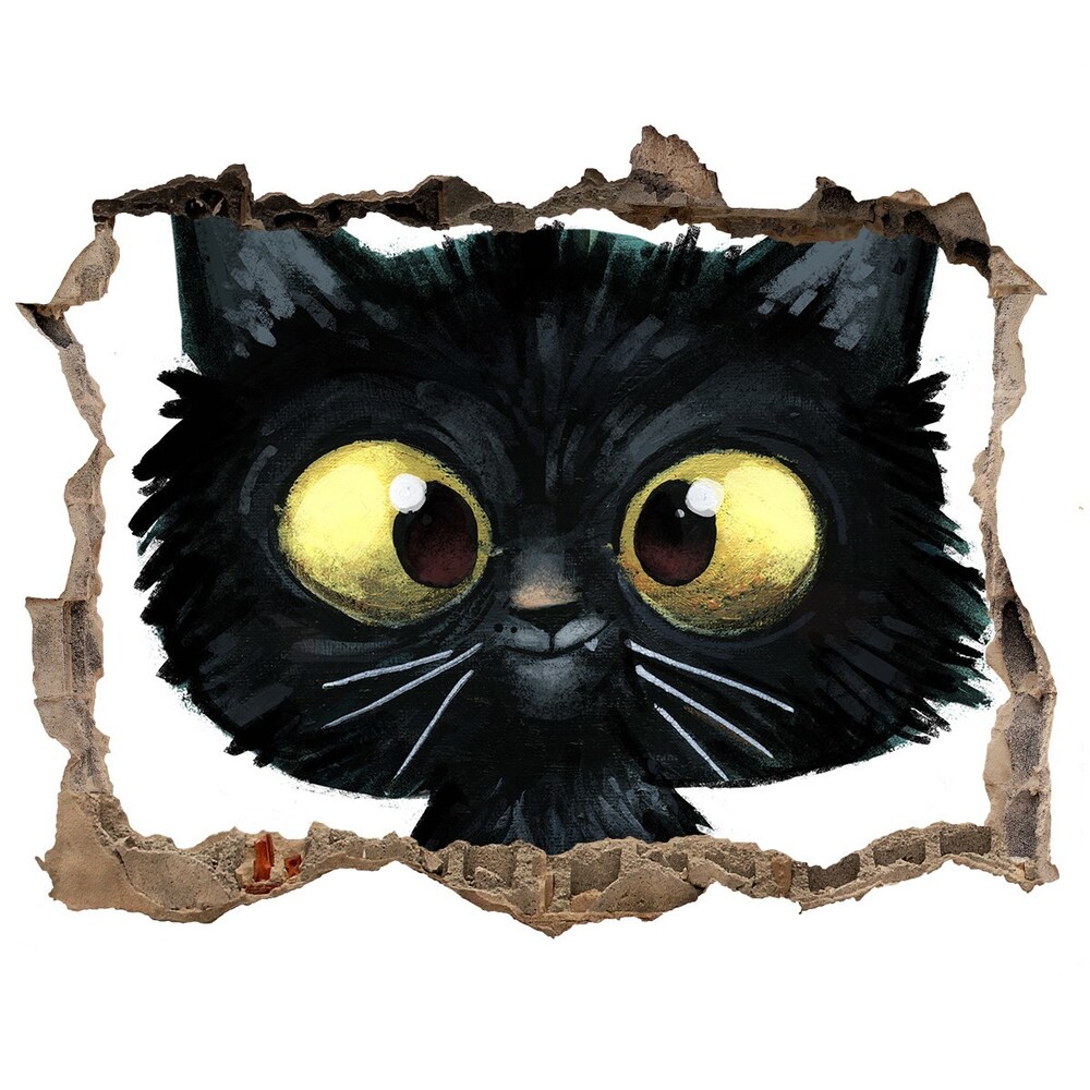 Fototapeta díra na zeď Ilustrácie mačky