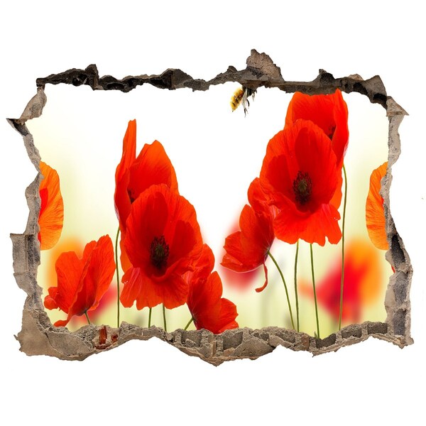 Fototapeta nálepka na zeď Kvetinový raj so včelou