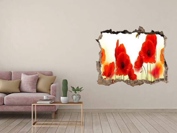 Fototapeta nálepka na zeď Kvetinový raj so včelou