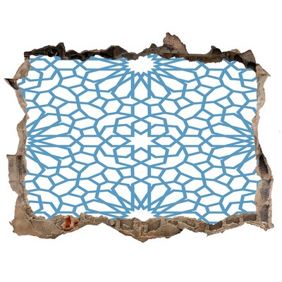 Nálepka 3D díra na zeď Mozaikový vzor v diere v stene