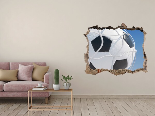 Fototapeta díra na zeď 3D Futbal za letu