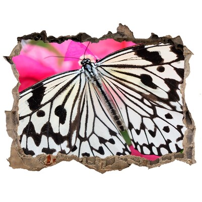 Díra 3D fototapeta nálepka Motýľ na kvetine