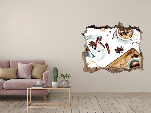 Samolepící nálepka beton Kávový kútik s korením