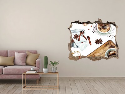 Samolepící nálepka beton Kávový kútik s korením