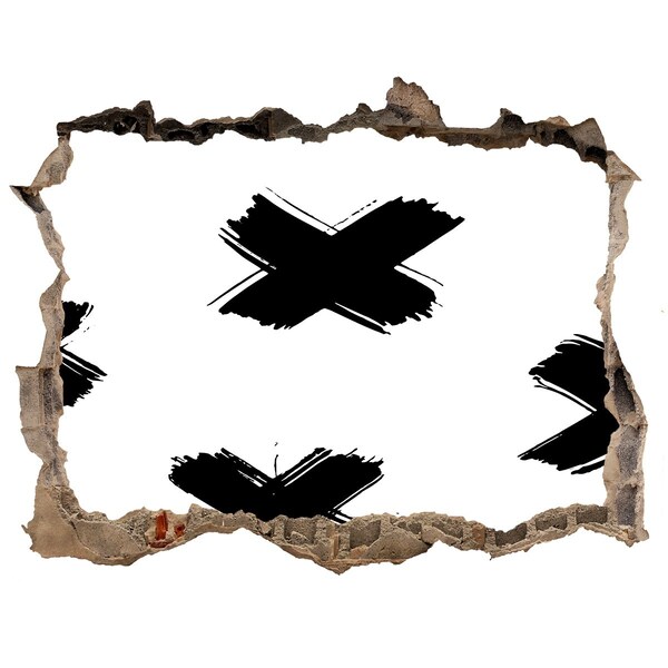 Fototapeta díra na zeď Štýlová diera v stene