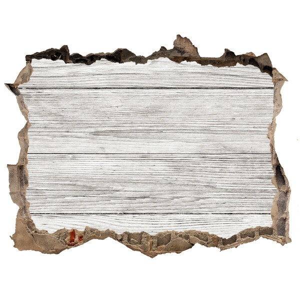 Fototapeta díra na zeď Drevená podlaha v diere v stene