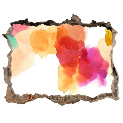 Fototapeta díra na zeď Farebná diera v stene