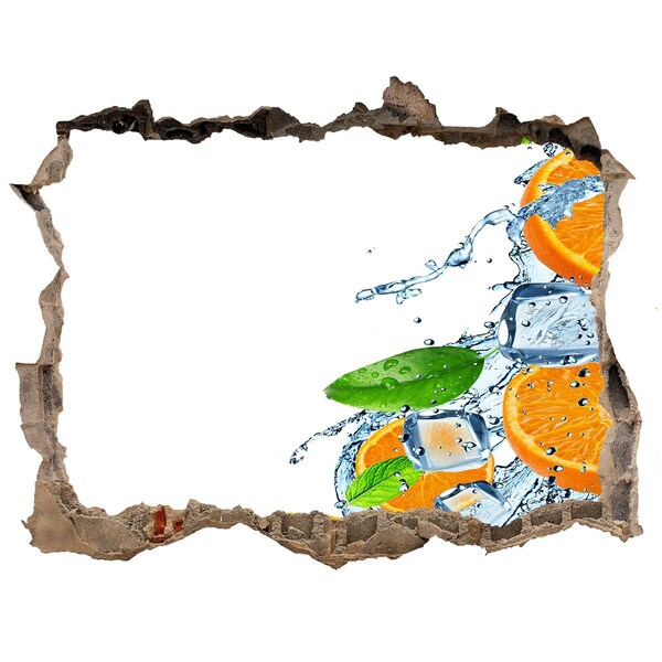 Nálepka 3D díra samolepící Osviežujúci citrusový kokteil