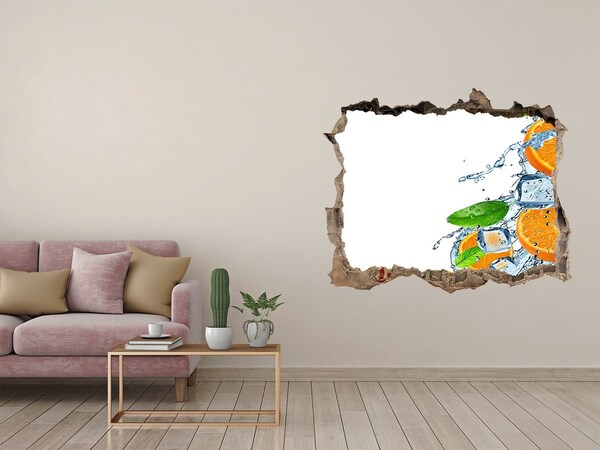 Nálepka 3D díra samolepící Osviežujúci citrusový kokteil