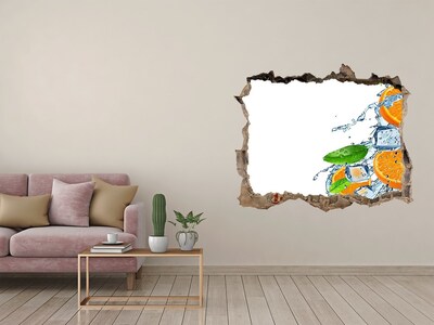 Nálepka 3D díra samolepící Osviežujúci citrusový kokteil