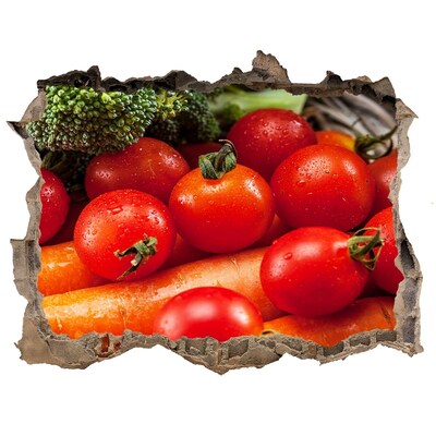 Nálepka 3D díra samolepící Čerstvá zelenina zo záhrady