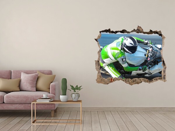 Fototapeta díra na zeď 3D Motocyklové preteky v akcii