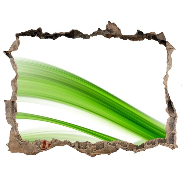 Díra 3D fototapeta nálepka Zelená lúka cez dieru v stene