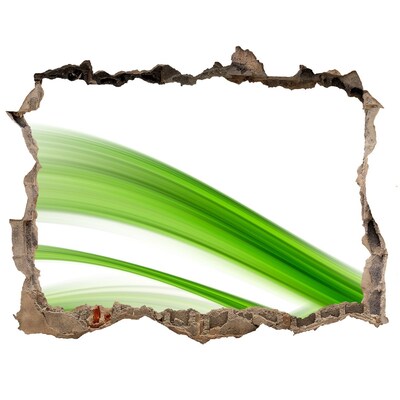 Díra 3D fototapeta nálepka Zelená lúka cez dieru v stene