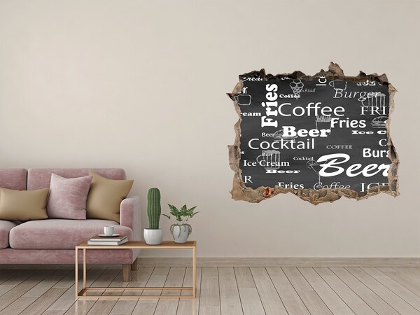 Fototapeta díra na zeď Kulinársky chaos v diere